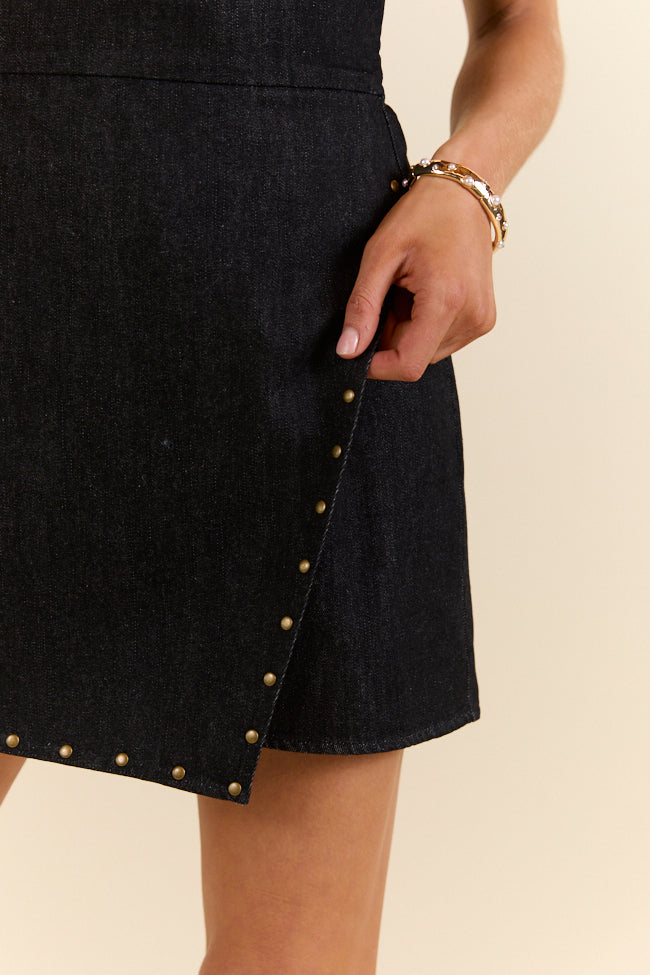 Pretty Heart Black Denim Strapless Romper FINAL SALE - Image 5