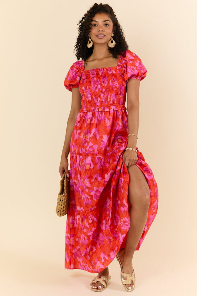 Easy To Impress Purple and Orange Maxi Dress FINAL SALE