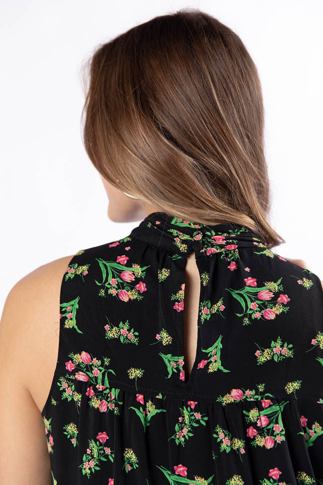 Called It Black Floral Print Mini Dress FINAL SALE - Image 5