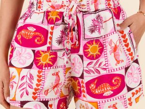 Summer Is Here Pink Printed Coverup Shorts FINAL SALE