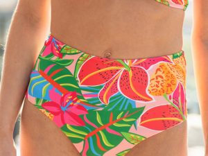 Golden Soul Pink Print Retro Bikini Bottoms FINAL SALE