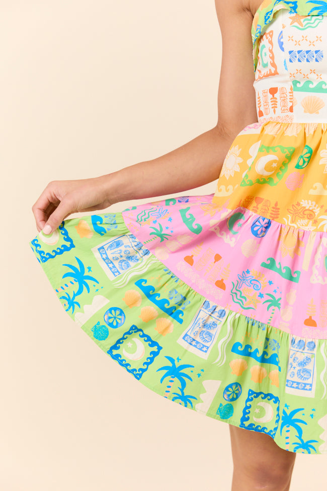 Summer Fun Color Block Icon Mini Dress FINAL SALE - Image 3