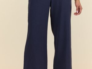 Just Feels Right Navy Embroidered Pants FINAL SALE