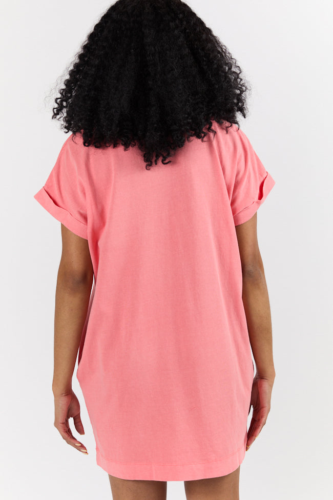 Memories That Last Coral T-Shirt Dress FINAL SALE - Image 5