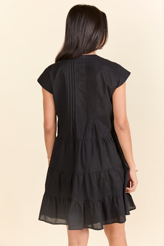 Just A Little Black Button Up Mini Dress FINAL SALE - Image 5