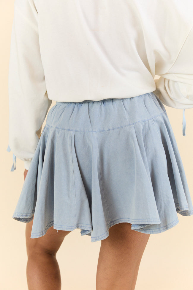 Record Setter Washed Blue Skort FINAL SALE - Image 5