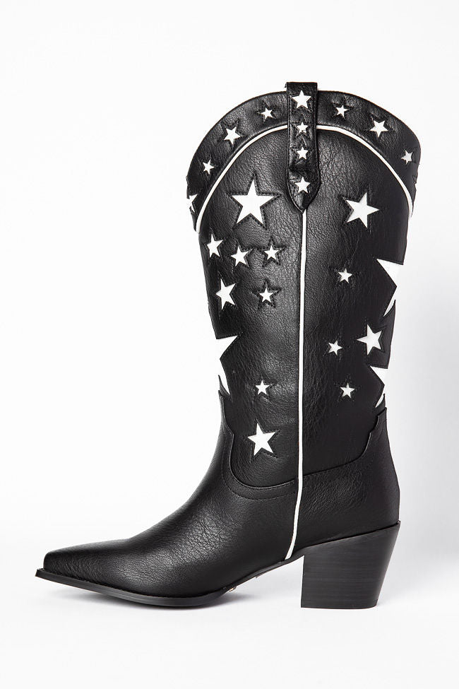 Dollie Black and White Star Boots FINAL SALE - Image 5