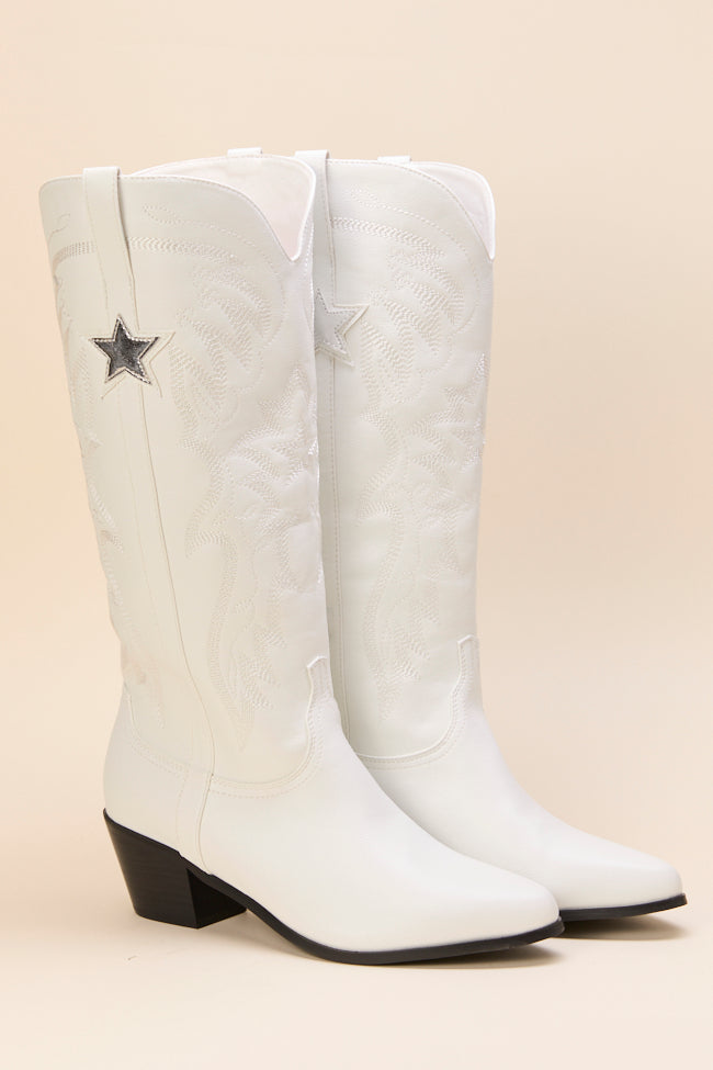 Vicki White Star Western Boots FINAL SALE - Image 5