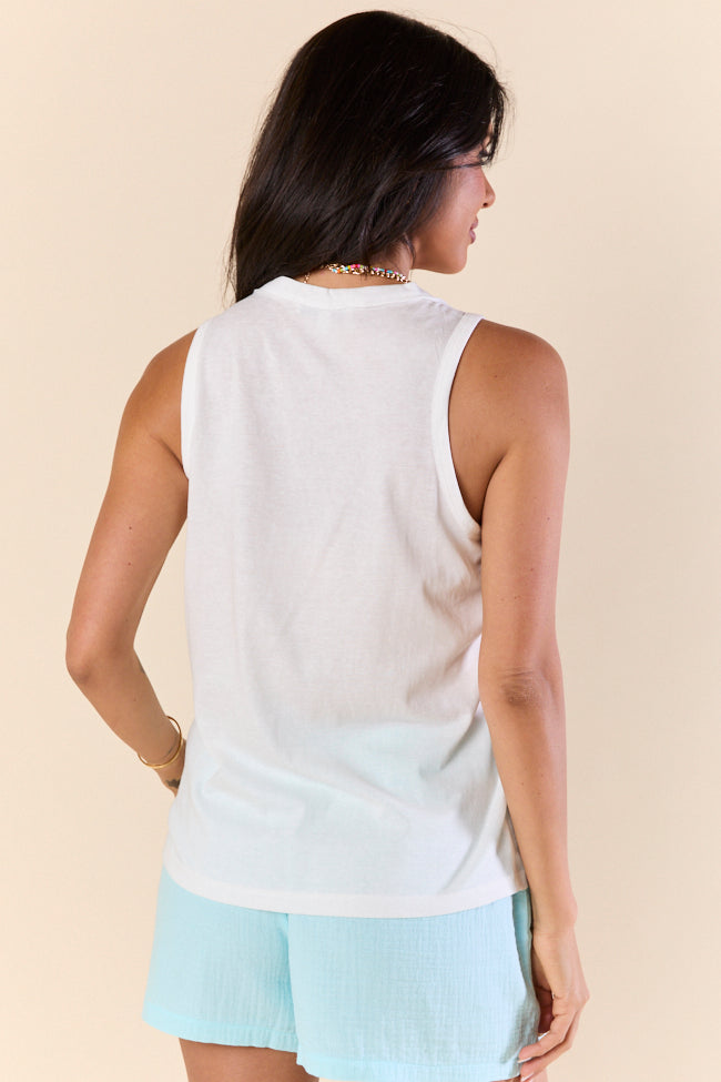 Daily Daze White Knit Button Tank Top FINAL SALE - Image 5