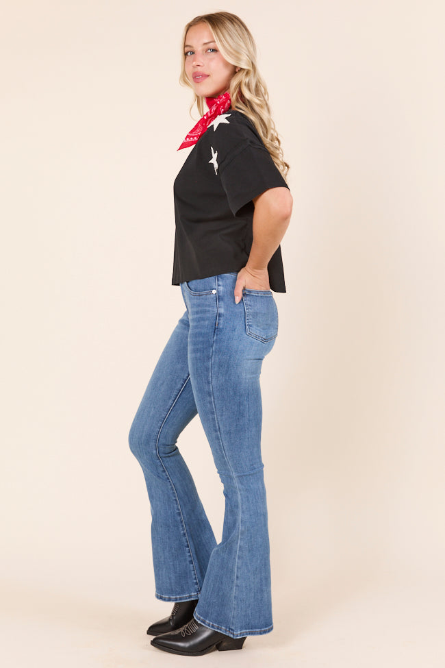 My Favorite Medium Wash Flare Leg Jeans - Image 3