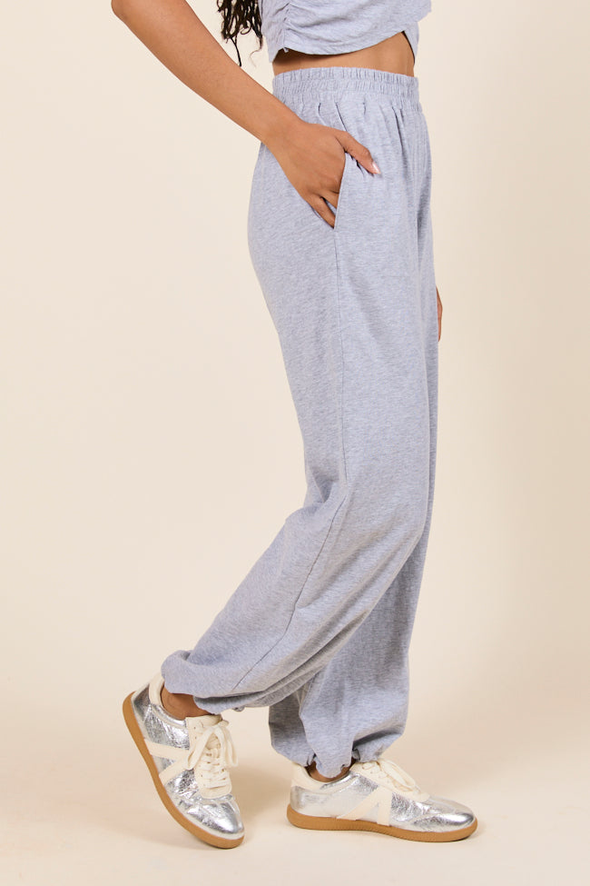 Tinley Heather Grey Lounge Jogger Pants - Image 4
