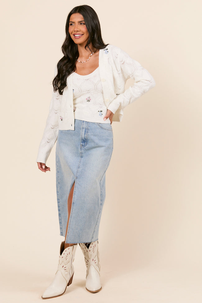 Kaitlyn Flower Embroidered Tank Top - Image 5