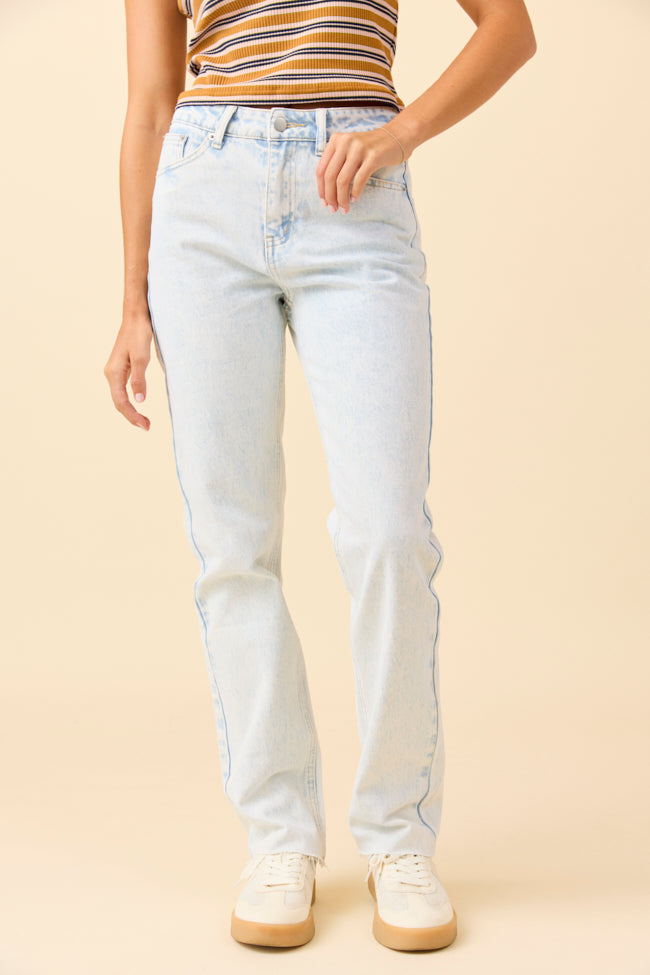 Elizabeth Light Wash Straight Leg Jeans FINAL SALE