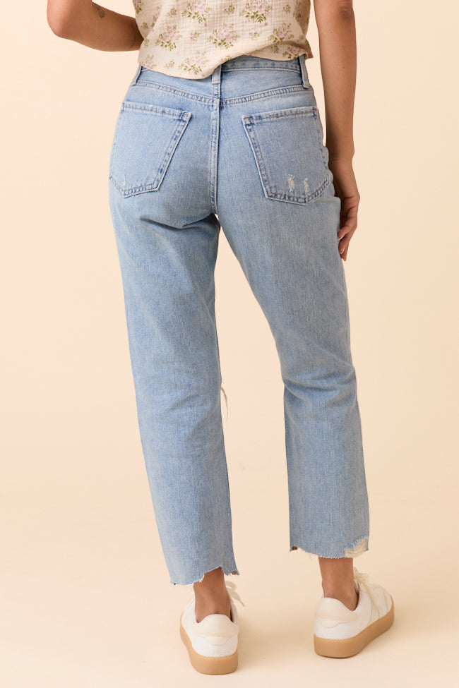 Nadine High Rise Light Denim Straight Leg Jeans - Image 5