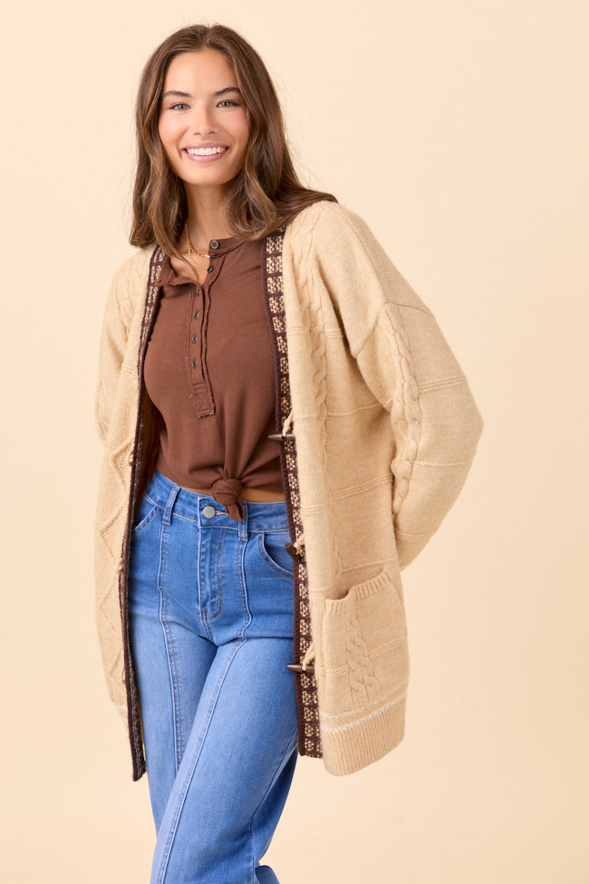 Josephine Tan Knit Cardigan - Image 4