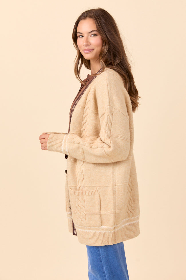 Josephine Tan Knit Cardigan - Image 5