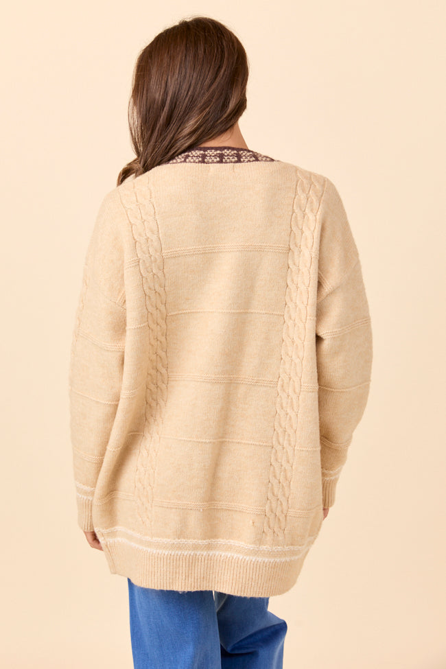 Josephine Tan Knit Cardigan - Image 6