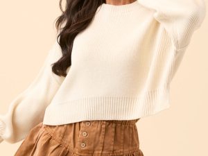 Beatrice Ivory Long Sleeve Sweater