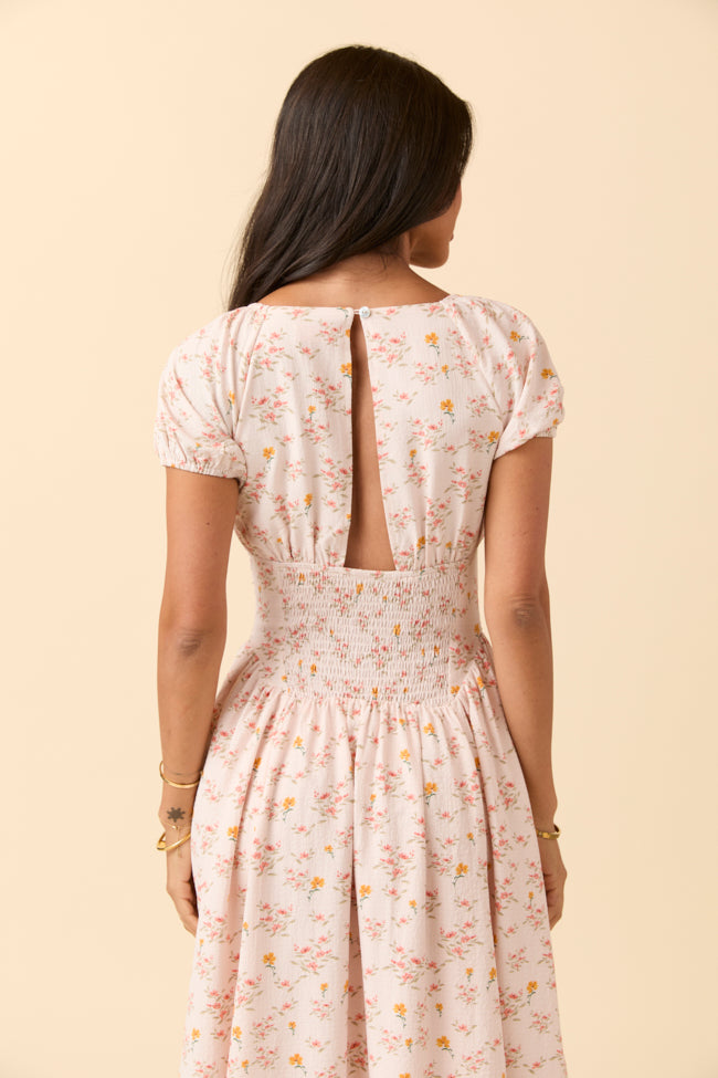 Gabriella Yellow Floral Drop Waist Maxi Dress - Image 7