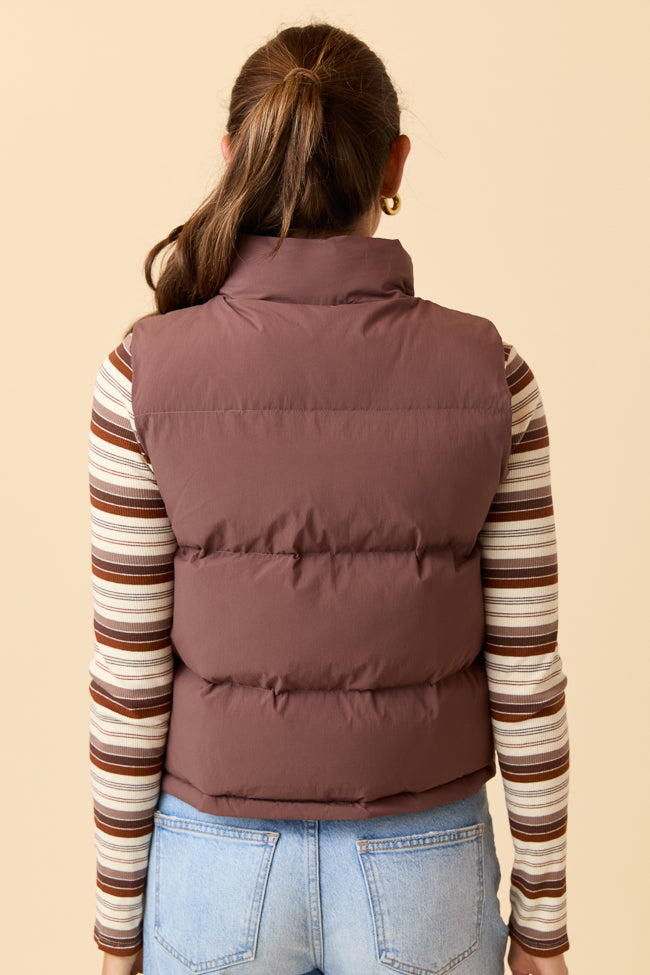 Liberty Brown Bow Puffer Vest - Image 9