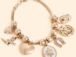 Myles Gold Western Charm Bracelet