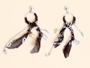 Emmi Brown Bandana Hoop Earrings