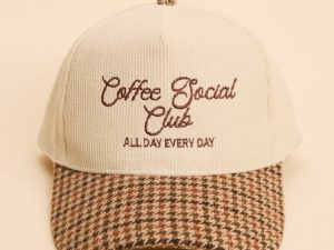 Coffee Social Club Brown Tweed Trucker Hat