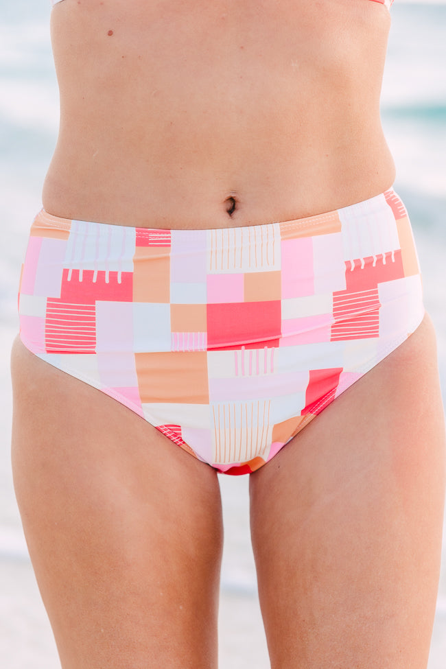 Gossip On Deck High Waisted Printed Bikini Bottoms FINAL SALE