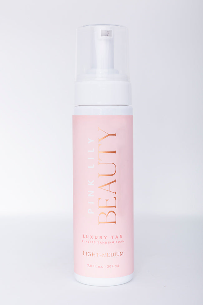 Pink Lily Beauty Luxury Tan Sunless Tanning Foam Self Tanner - Light-Medium FINAL SALE