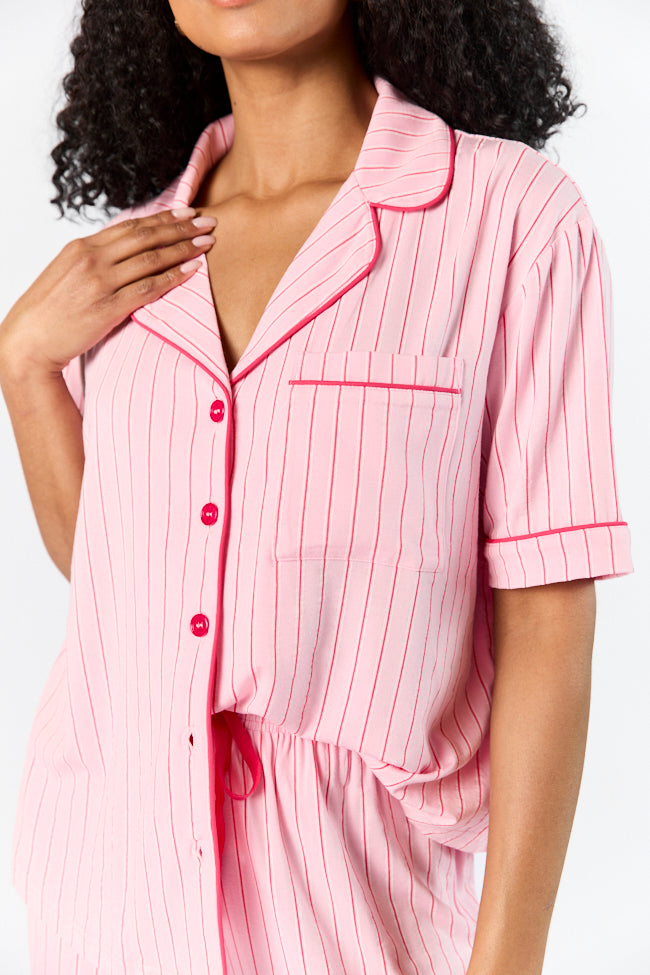 Good To Get Away Pink and Red Stripe Top FINAL SALE - Image 3