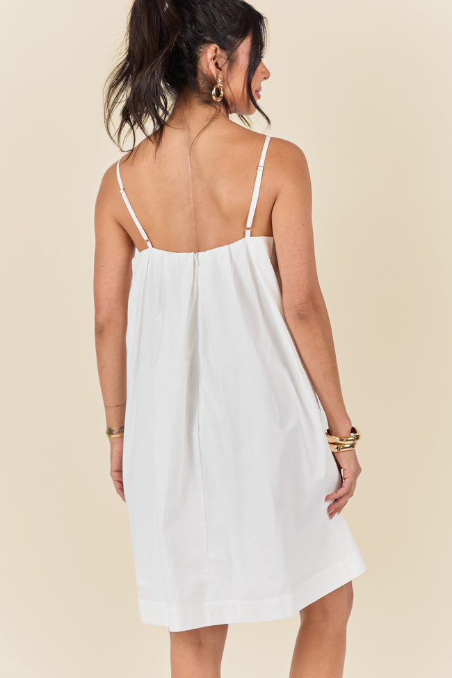 No Looking Back White Button Front Mini Dress FINAL SALE - Image 5