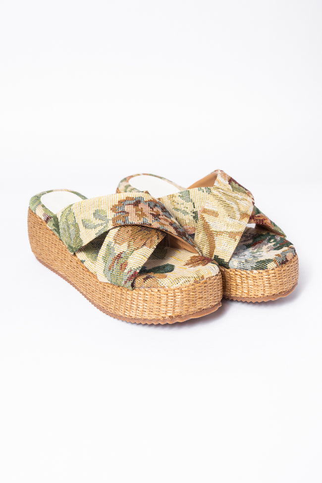 Belle Floral Platform Sandals FINAL SALE - Image 4