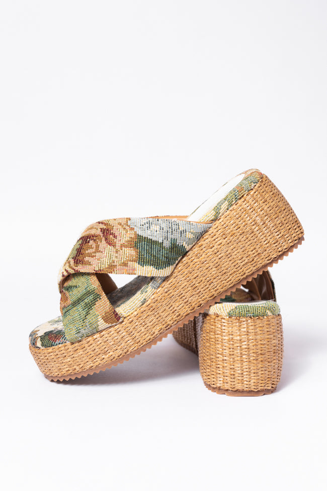 Belle Floral Platform Sandals FINAL SALE