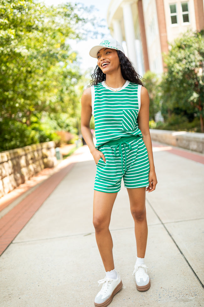 Eloise Green Striped Shorts FINAL SALE