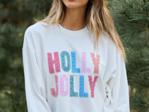 Holly Jolly Gingham Crewneck Sweatshirt