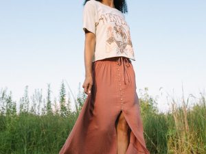Ember Toffee Maxi Skirt