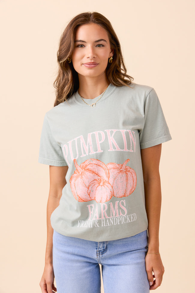 Pumpkin Farms Light Green Graphic Tee - Image 2