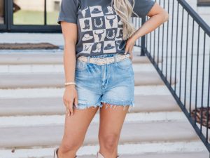 Country Checkered Dark Grey Graphic Tee