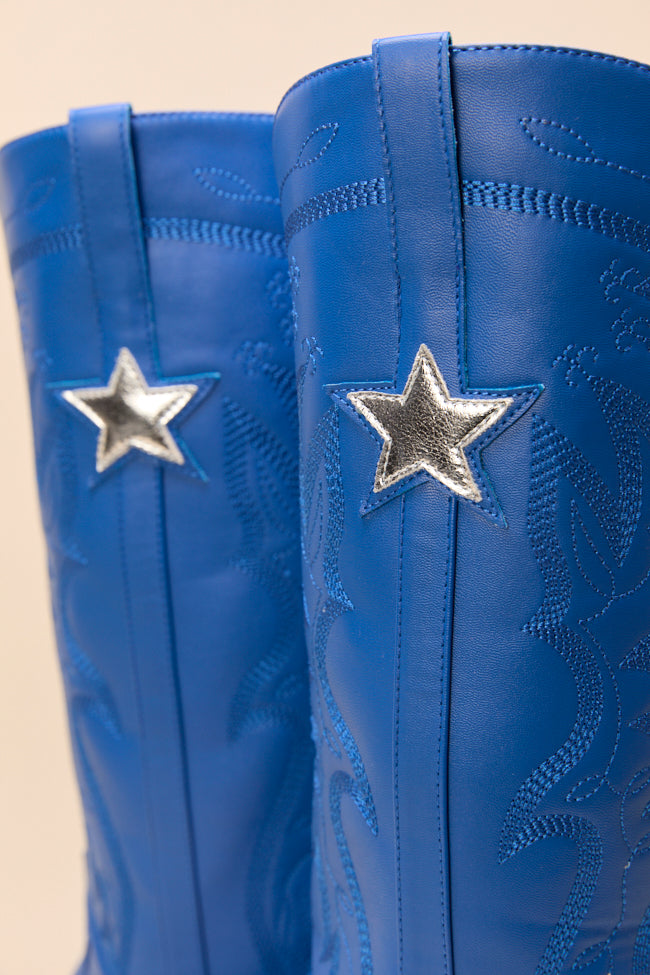 Vicki Cobalt Blue Star Western Boots FINAL SALE - Image 4