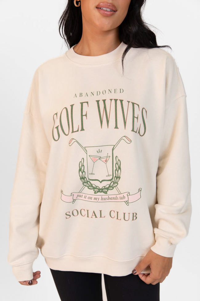Golf Wives Cream Graphic Sweatshirt - Image 2