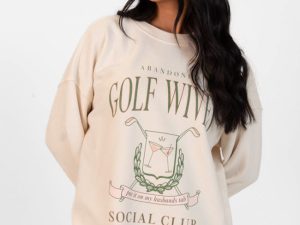 Golf Wives Cream Graphic Sweatshirt