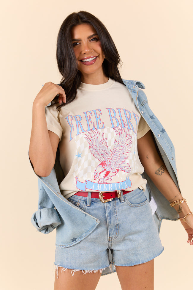 Free Bird Ivory Graphic Tee