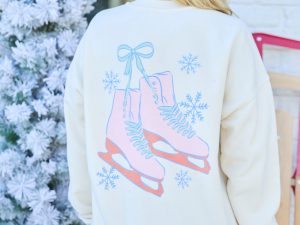 Let It Snow Ski Cream Graphic Sweatshirt