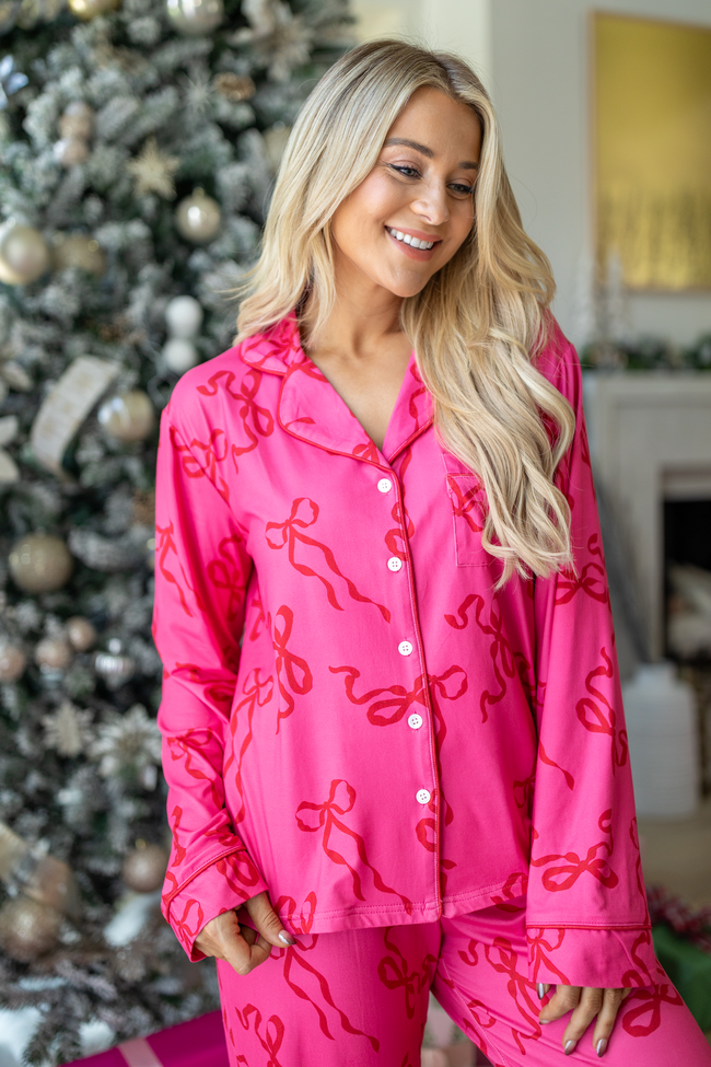 Bow Before Bed Pink Pajama Set - Image 6
