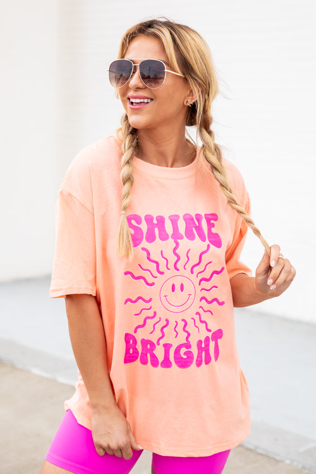 Shine Bright Coral Graphic Tee FINAL SALE