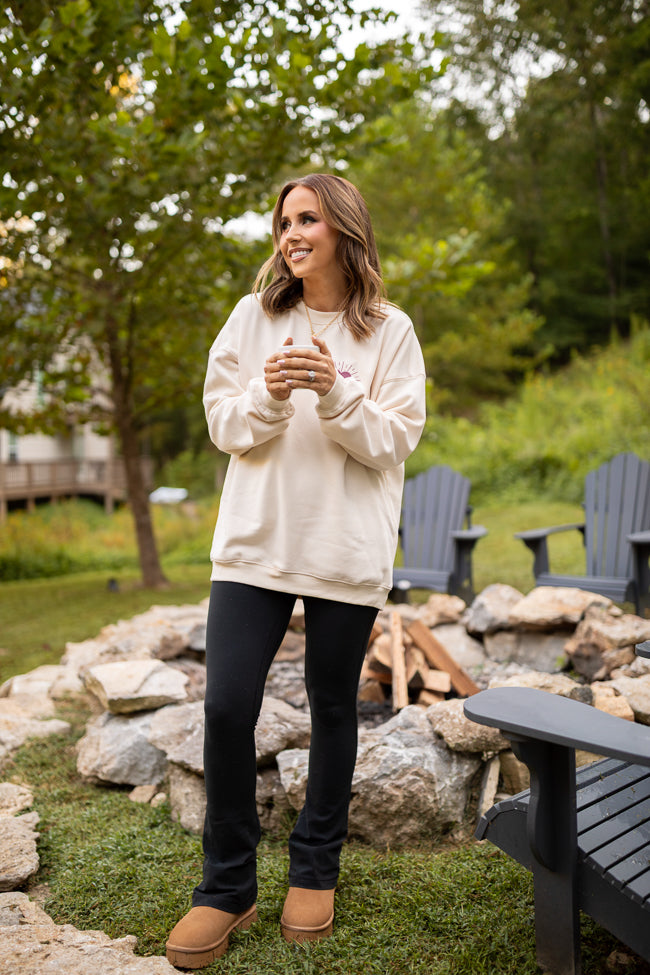 Be The Light Cream Graphic Sweatshirt Emily Fauver X Pink Lily - Image 4