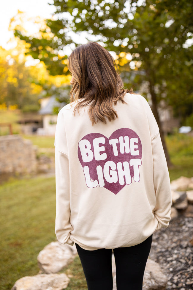 Be The Light Cream Graphic Sweatshirt Emily Fauver X Pink Lily - Image 3