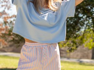 Sunday Morning Coral Multi Striped Boxer Shorts FINAL SALE