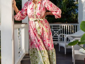 Grow Together Multi Colorblock Floral Midi Dress FINAL SALE