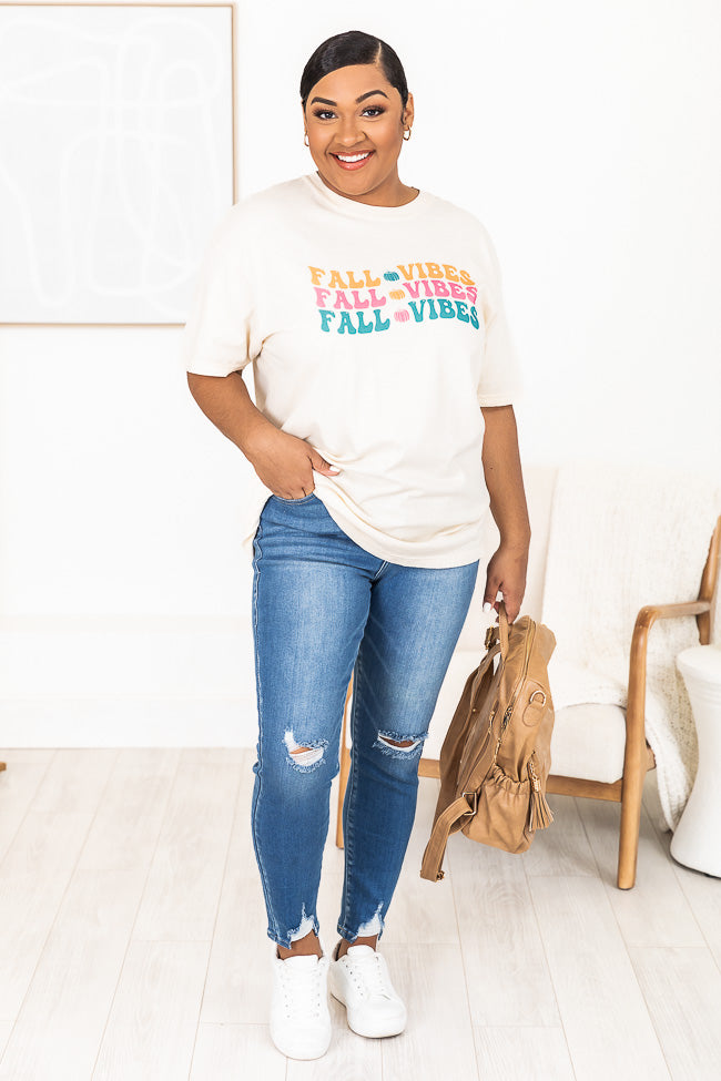 Fall Vibes Ivory Graphic Tee - Image 5